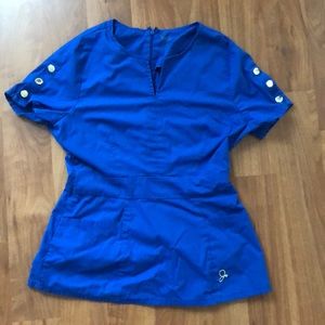 Jaanuu xs scrub top royal blue